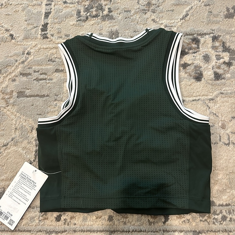 LULULEMON Varsity Scoop-Neck Cropped Tennis Tank Top Medium Support, B/C NWT - Picture 12 of 14